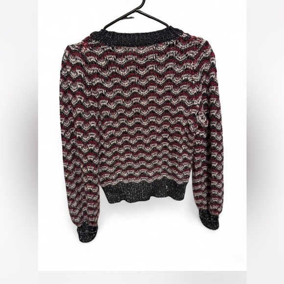 VERONICA BEARD Ruth Crew Neck Metallic Knit Pullover Sweater Size XS - Picture 7 of 7